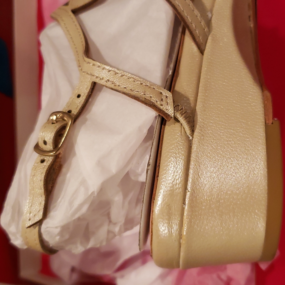 Taryn Rose NEW Sandals Slingback Strappy Wedge Comfort Shoe ALL Leather NIB 8.5 - Picture 7 of 10